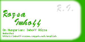 rozsa imhoff business card